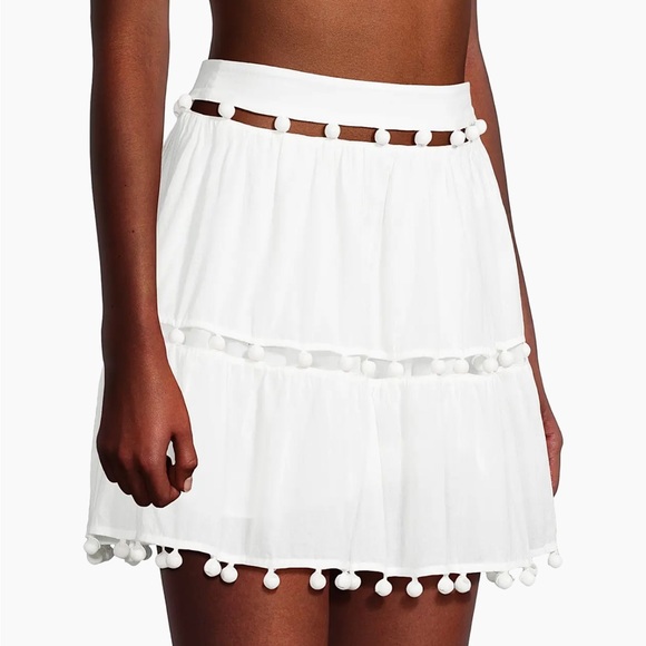 Milly Beaded Cotton Voile Miniskirt - Picture 5 of 12